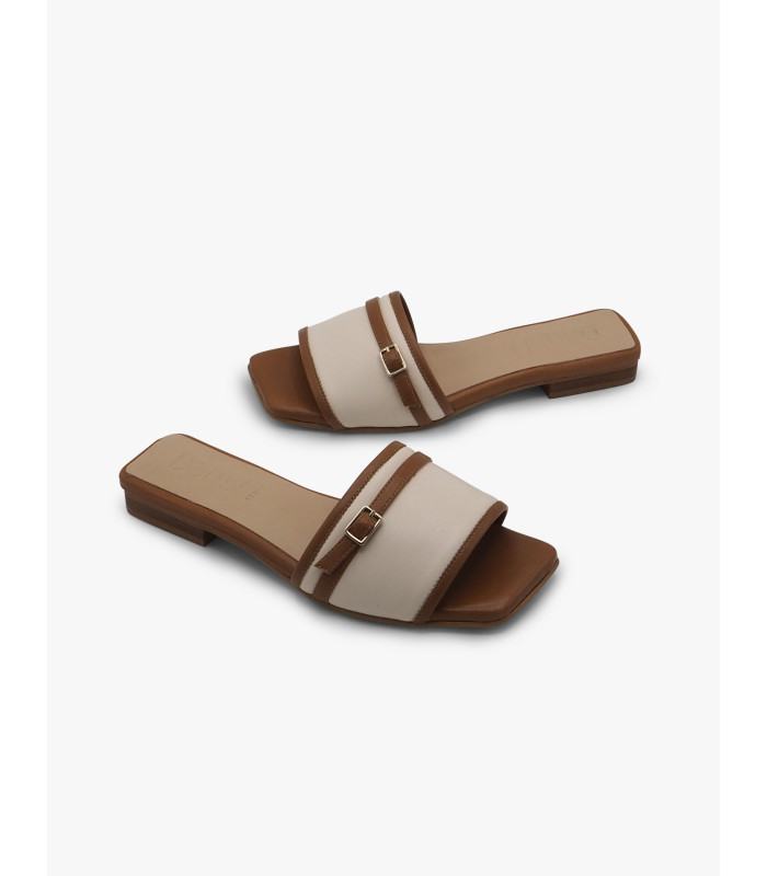 Sandalia plana blanca