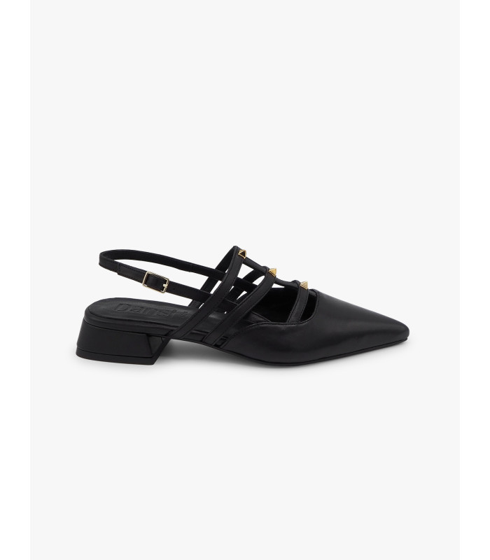 Black leather Mary Janes Dansi