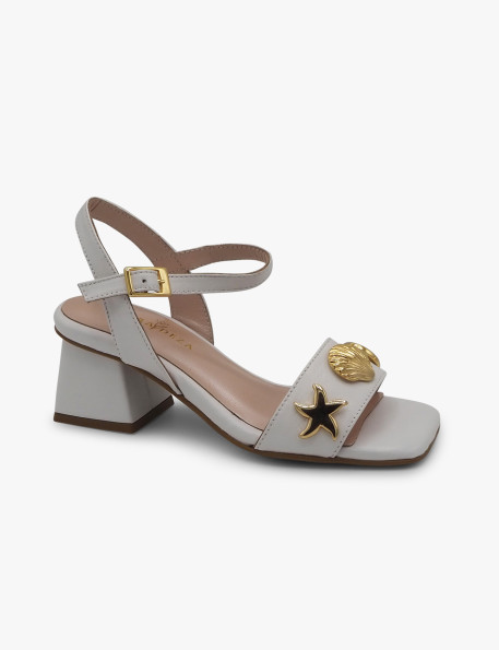 White sandal Laura Deza