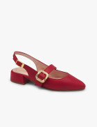 Zapato piel roja