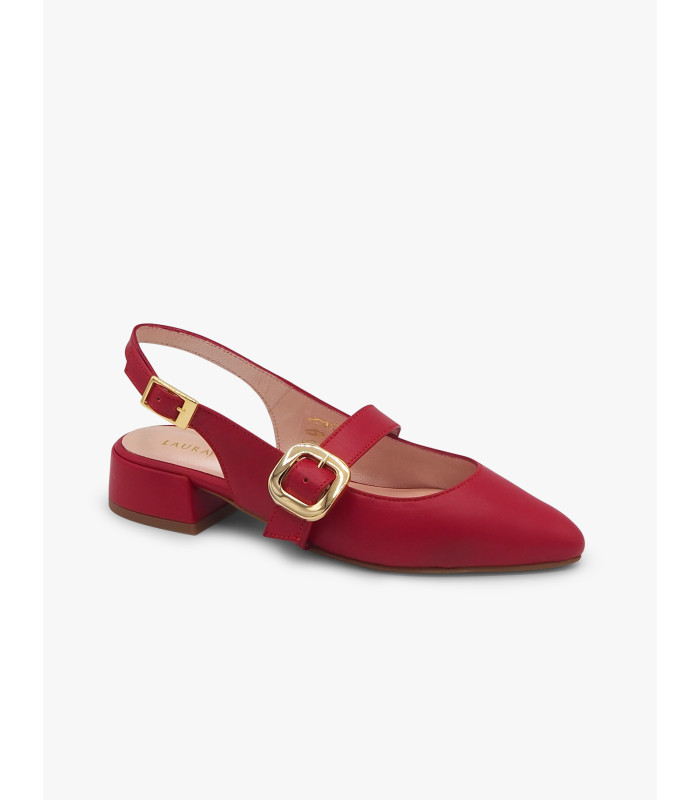 Zapato piel roja