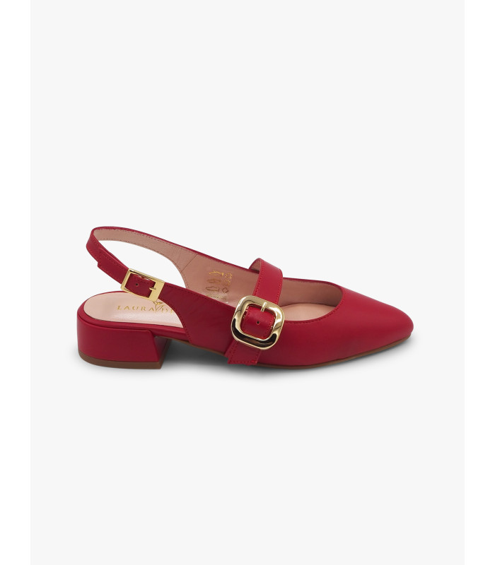 Zapato piel roja