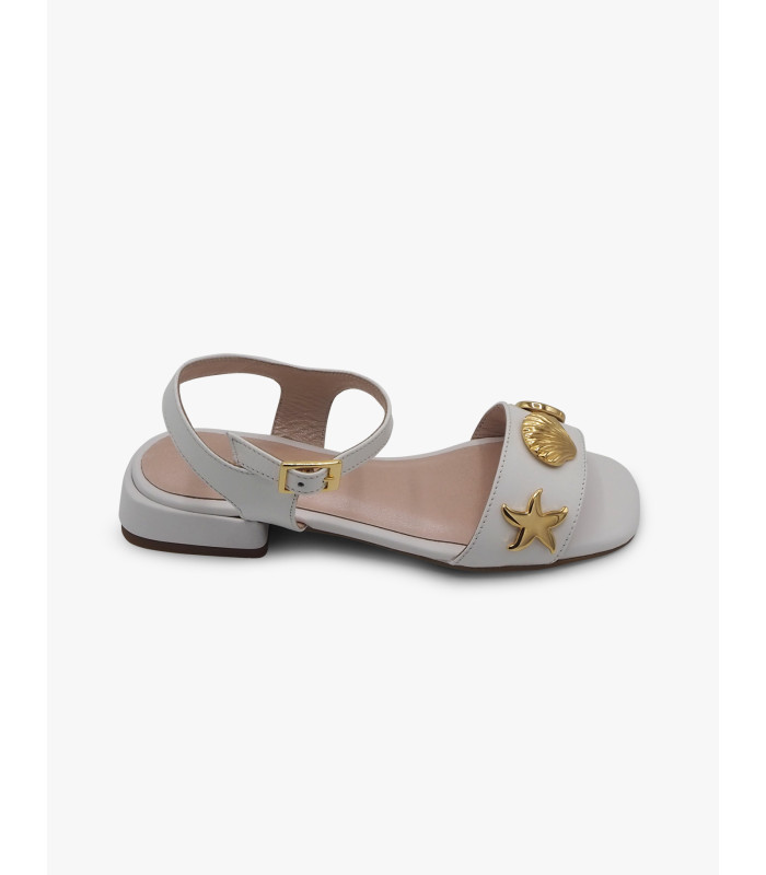 White leather sandal Laura Deza