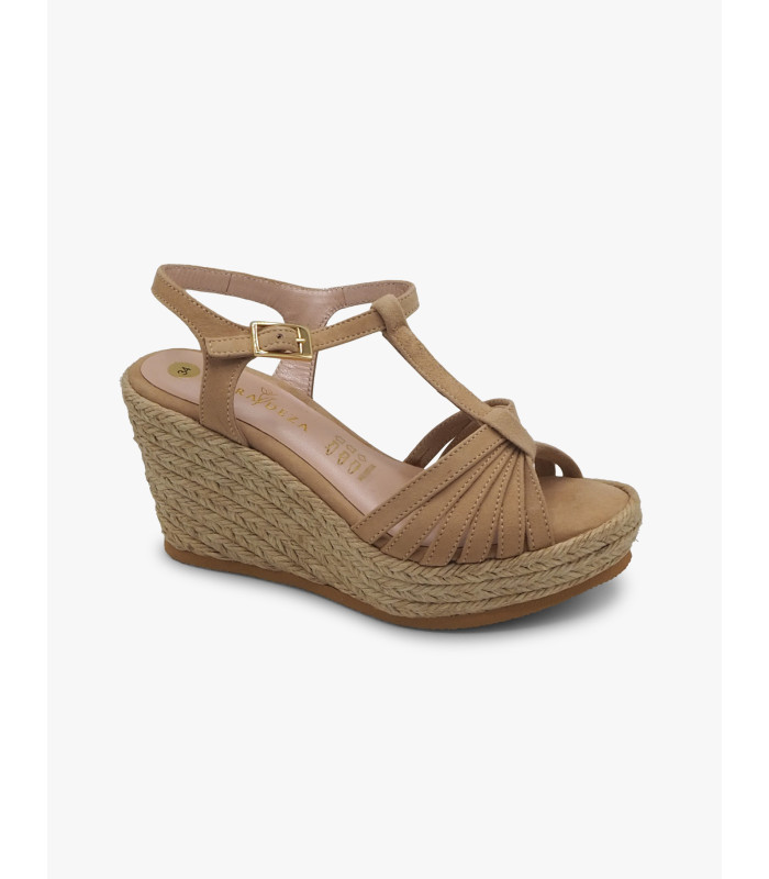 Sand suede espadrille Laura Deza