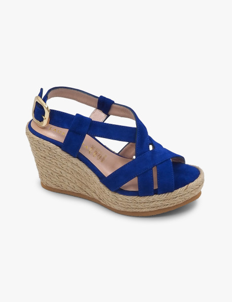 Electric blue espadrille Laura Deza