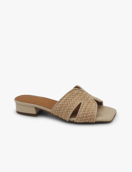 Sandalia rafia natural