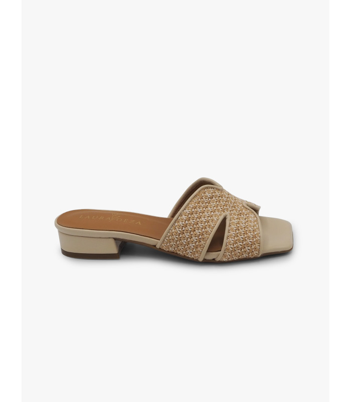 Sandalia rafia natural