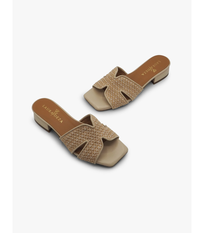 Sandalia rafia natural