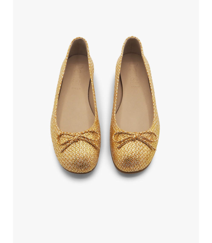 Gold ballet flat Dansi - image 3