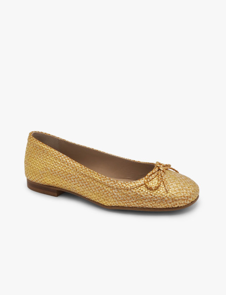 Gold ballet flat Dansi