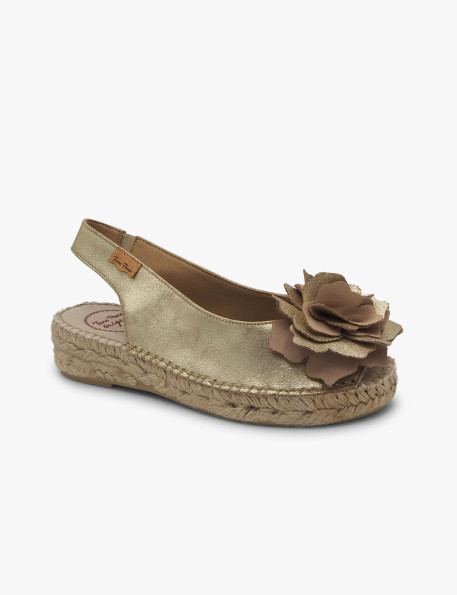 Gold flower espadrille Toni Pons