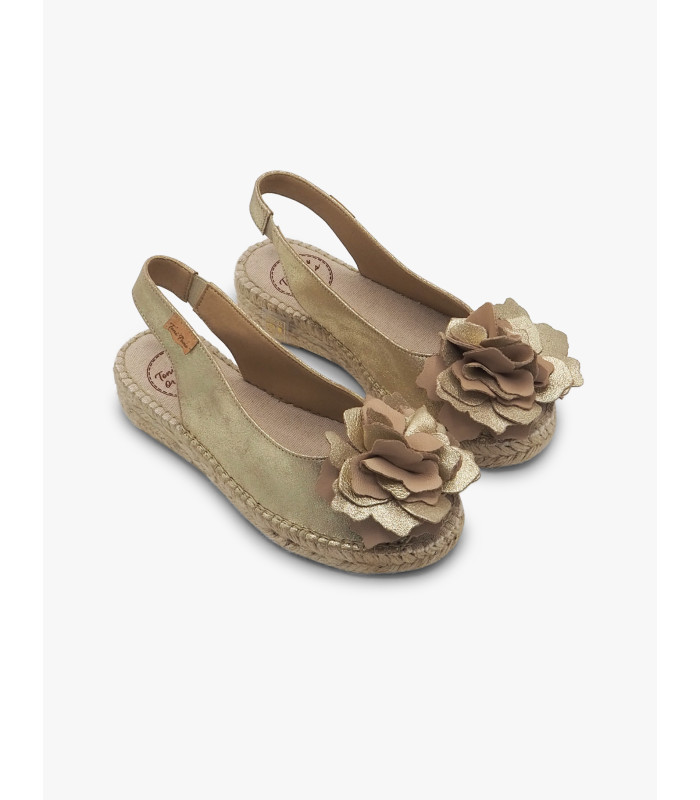 Alpargata flor oro