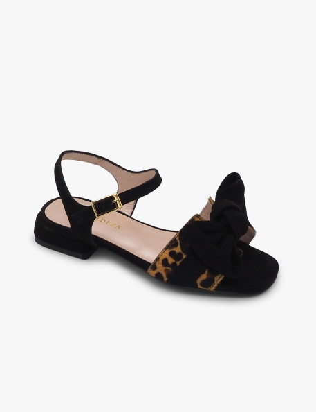Black suede sandal Laura Deza