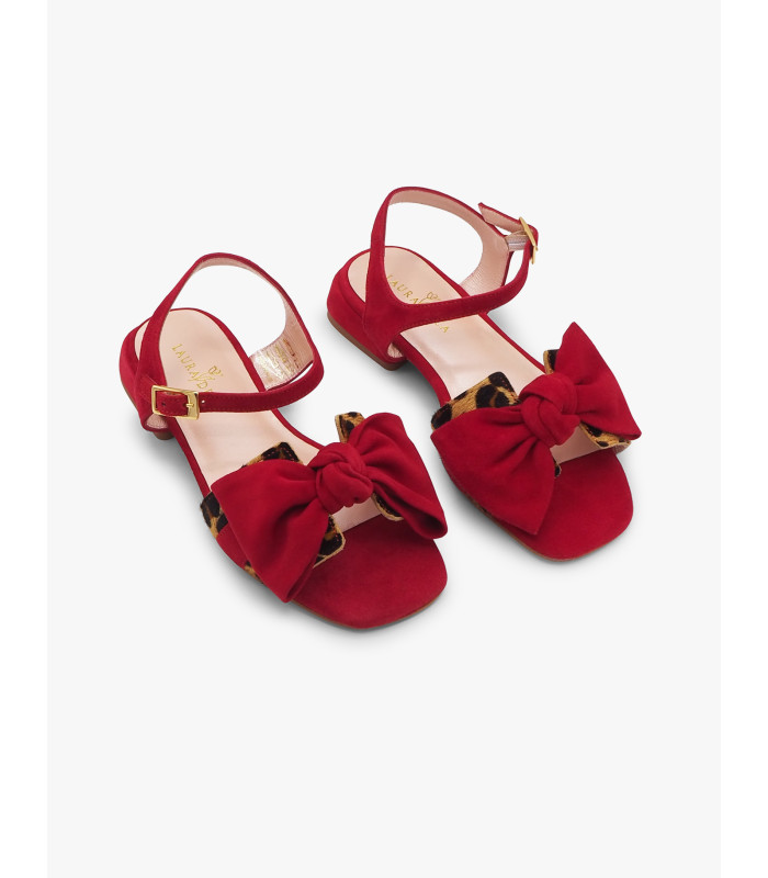 Red suede sandal Laura Deza - image 3