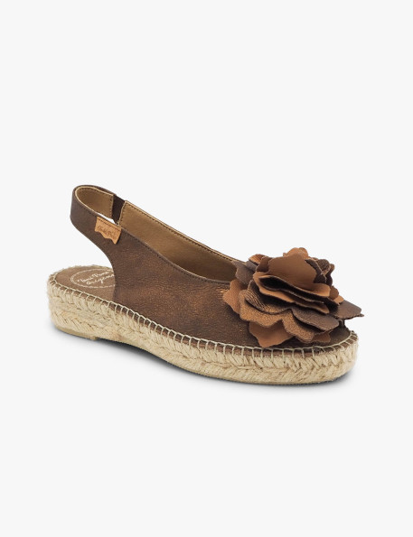 Bronze flower espadrille Toni Pons