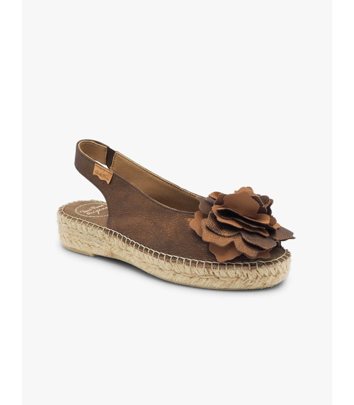 Alpargata flor bronce