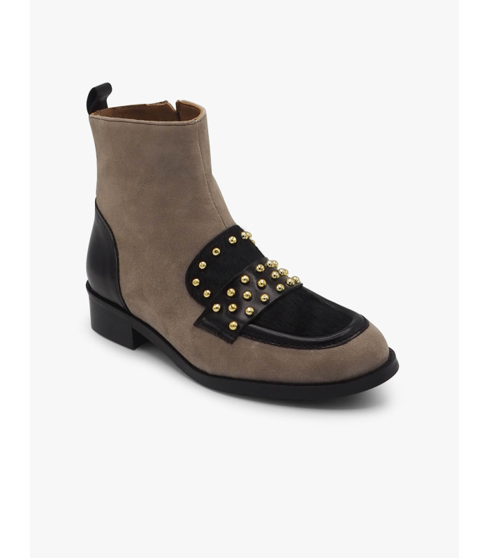 Taupe ankle boot Laura Deza