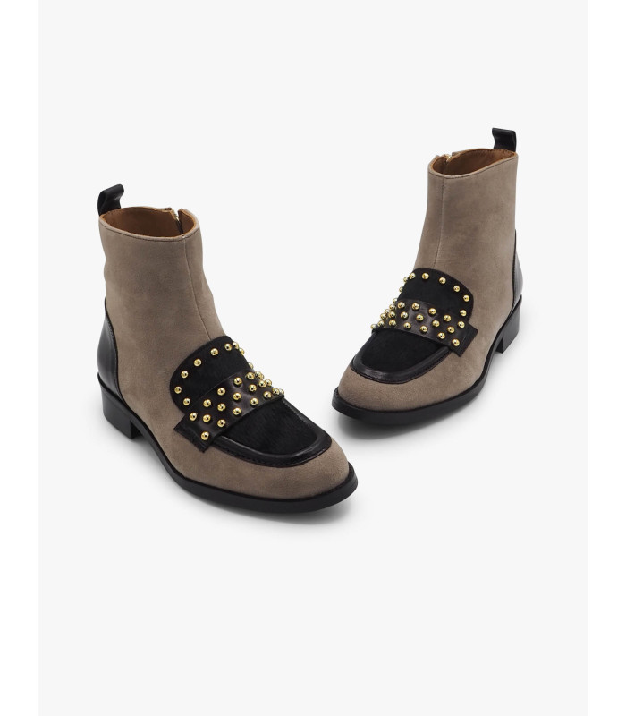 Taupe ankle boot Laura Deza - image 3