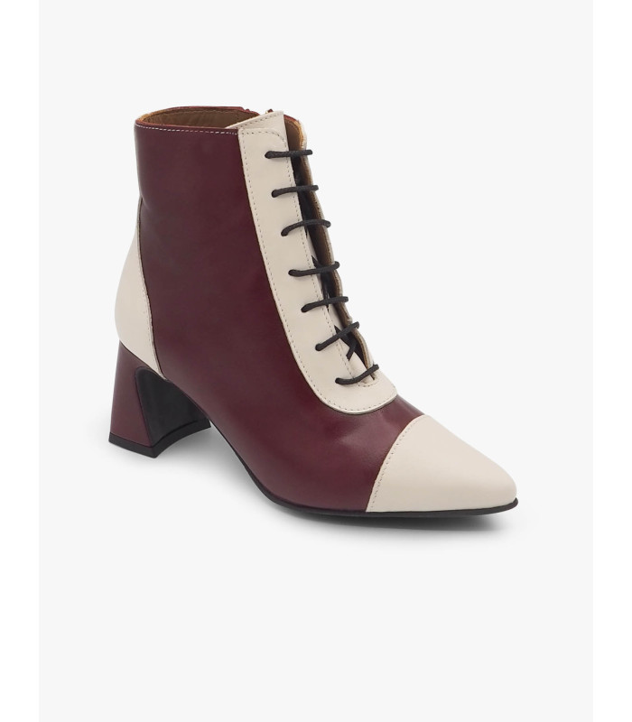 Burgundy ankle boot Laura Deza