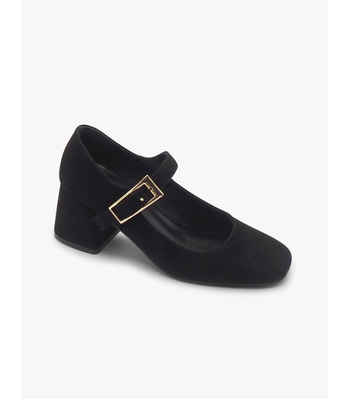 Black suede Mary Janes Laura Deza