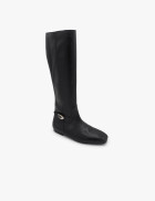 Bota piel negra