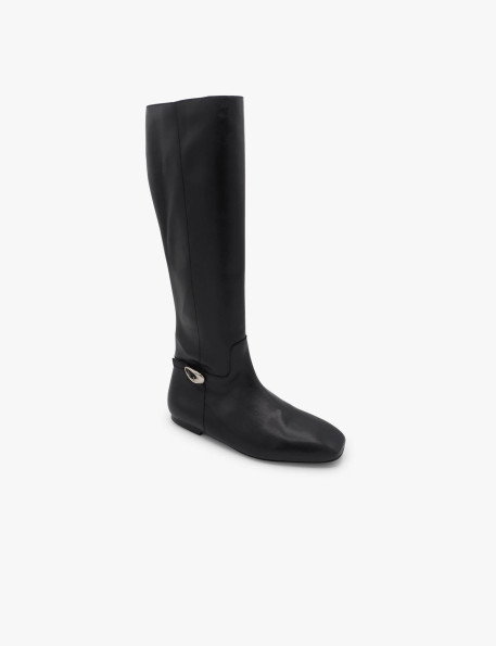 Black leather boot Dansi