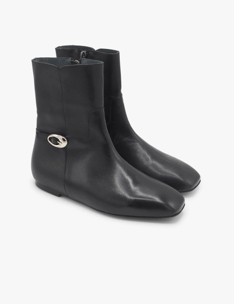 Black flat ankle boot Dansi