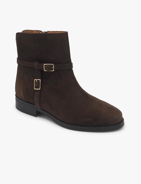 Brown suede ankle boot Dansi
