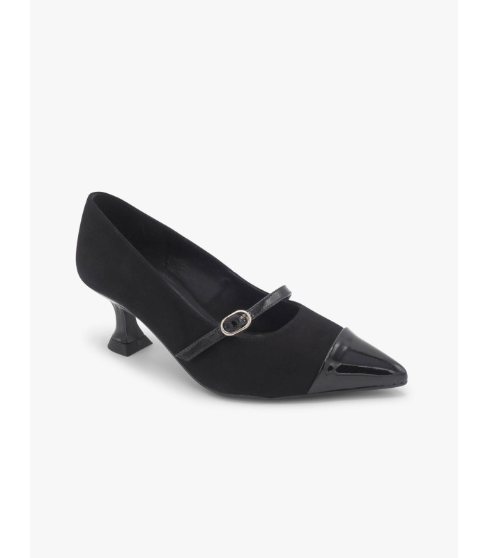 Black suede court shoe Dansi - image 2