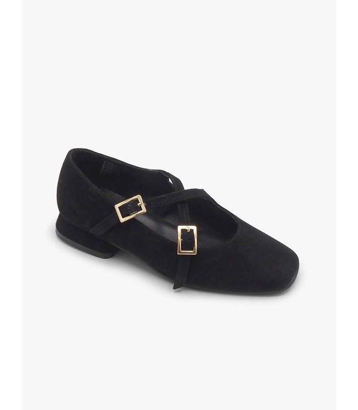 Black suede Mary Janes Laura Deza