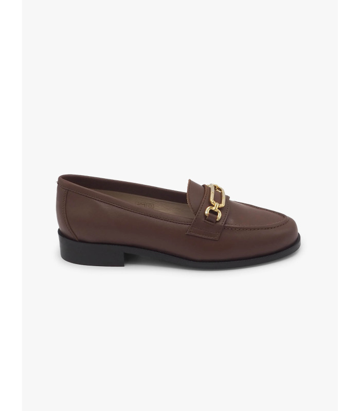 Brown loafer with gold buckle José Luis Deza - image 2