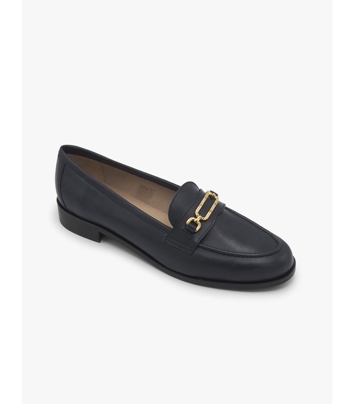 Blue loafer with gold buckle José Luis Deza
