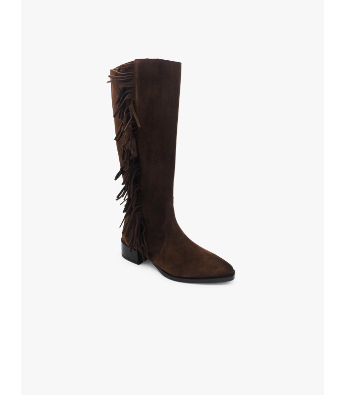 Chocolate fringed boot Dansi