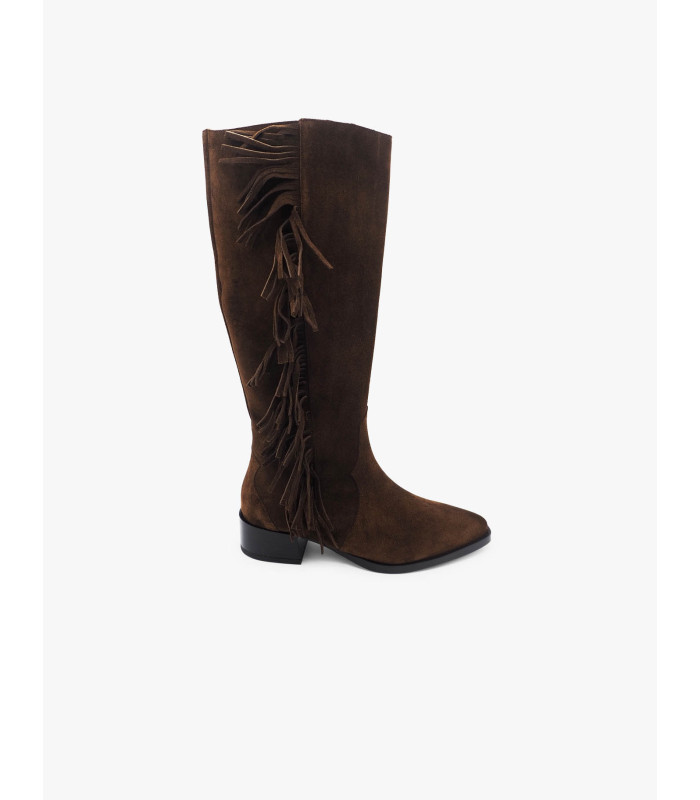Chocolate fringed boot Dansi - image 2