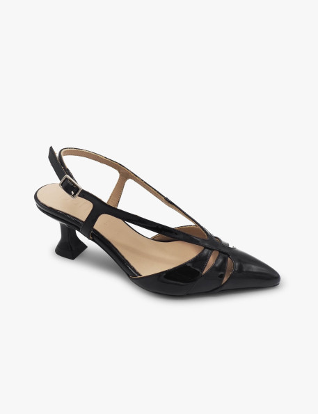 Black patent leather shoe Dansi - image 2