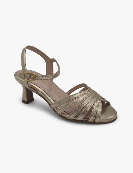 Gold sandal Laura Deza