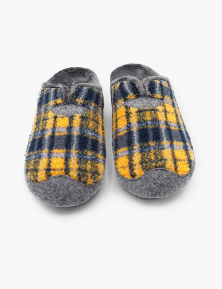 Zapatilla naranja-gris