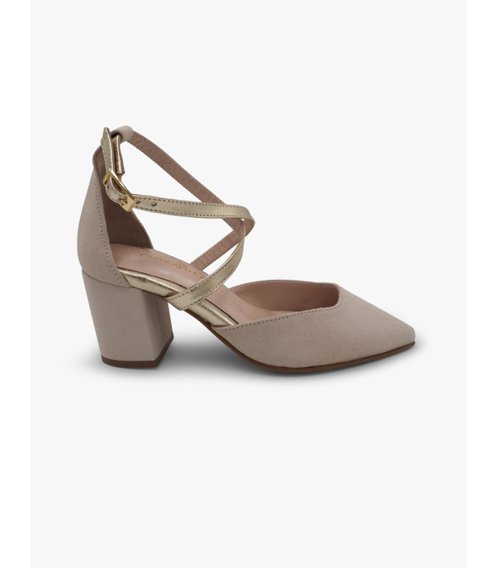 Ivory suede court shoe Laura Deza - image 2
