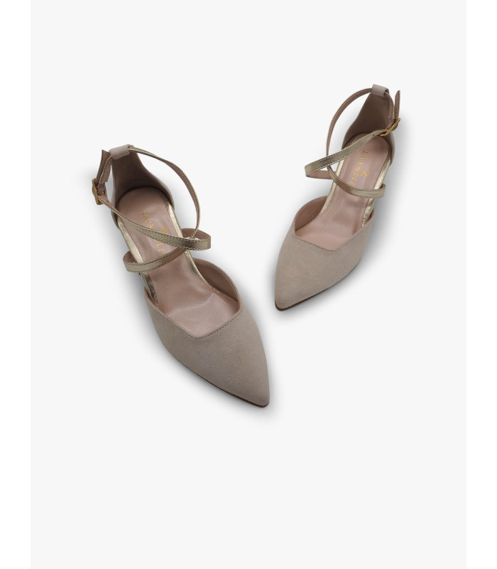 Ivory suede court shoe Laura Deza - image 3