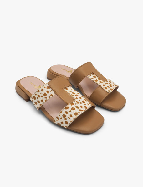 Sandalia bicolor beige