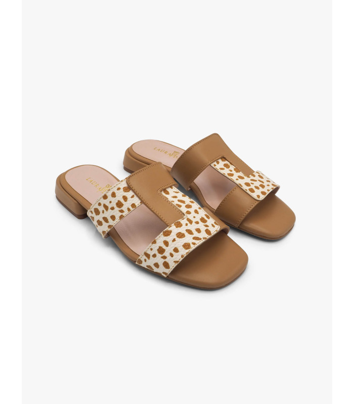 Sandalia bicolor beige