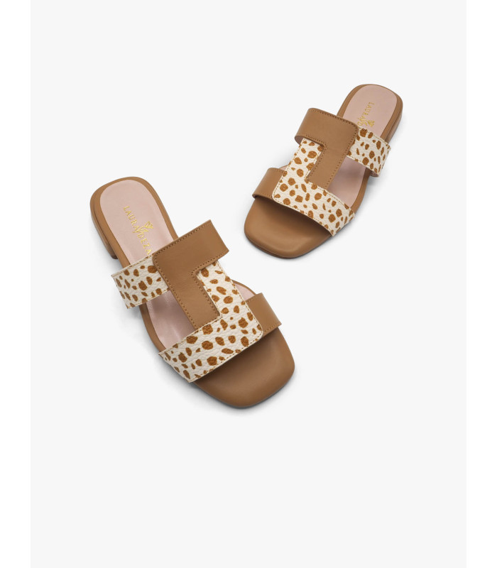 Sandalia bicolor beige