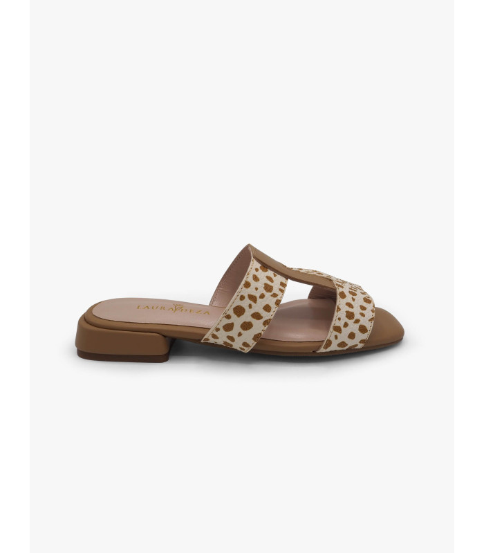 Sandalia bicolor beige