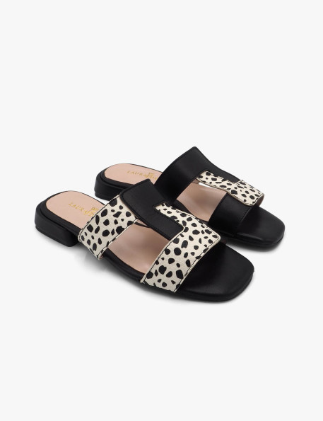 Black two-tone sandal Laura Deza