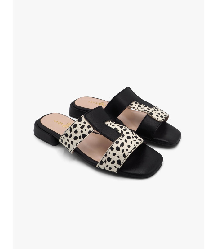 Black two-tone sandal Laura Deza