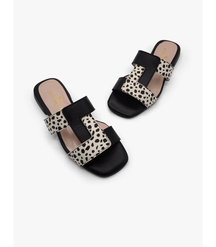 Sandalia bicolor negra