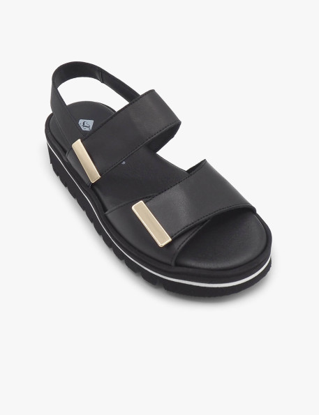 Sandalia natur negro