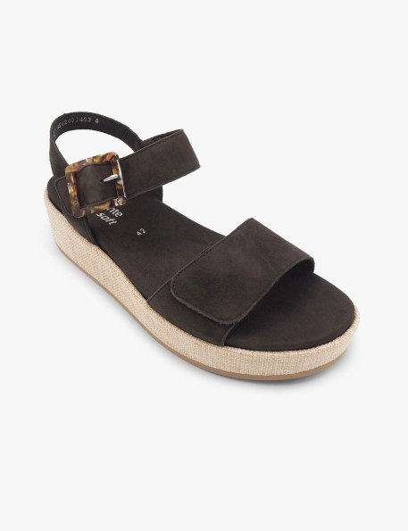 Sandalia cuña chocolate