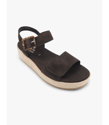 Sandalia cuña chocolate