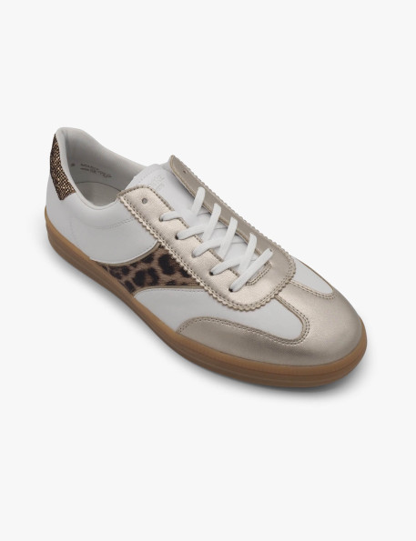 Sneakers blanca-oro